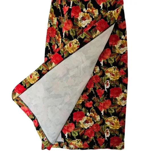 Vintage Patrick X Long Wrap Skirt size 10 Multicolor Floral - Picture 14 of 16